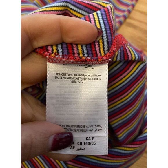 Juicy Couture womens retro Rainbow Striped Body-Con v-neck midi dress size small - Picture 10 of 10